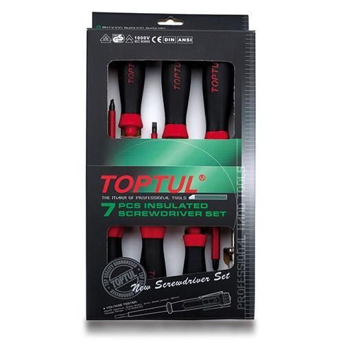 Набор отверток изолированных TOPTUL (1000V) 7 ед. GAAE0704
