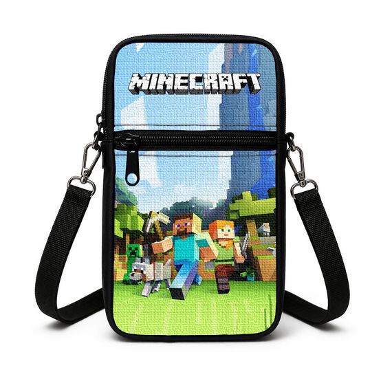 Сумка-чохол для телефону Minecraft,дитяча сумка через плече, водонепроникна міні-сумка (4745)