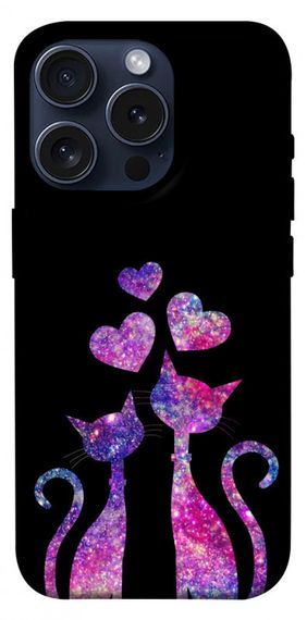Чохол з картинкою Космічні коти для Apple iPhone 15 Pro (6.1")