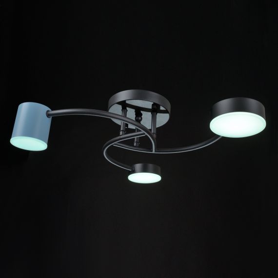Люстра светодиодная потолочная 22W WW+NW+CW BK+BL (BR-01 647C/3) | Зображення 1