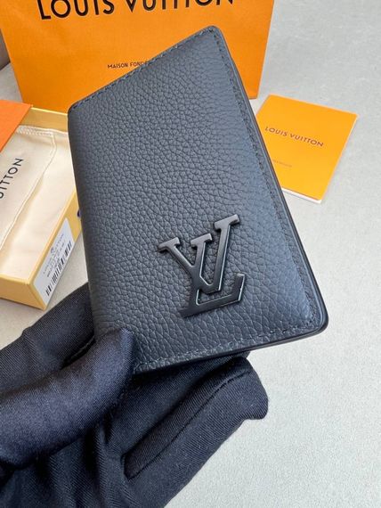 Кардхолдер чорний Louis Vuitton Aerogram Black k424 | Зображення 1