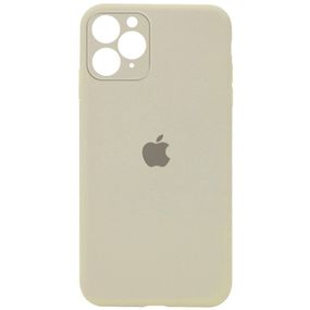 Чехол Silicone Case Square Full Camera Protective (AA) для Apple iPhone 11 Pro (5.8") Бежевий/ Antigue White