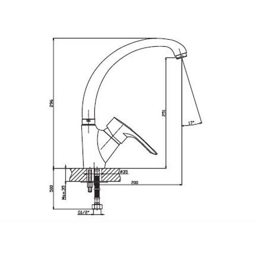 Змішувач для кухні Haiba HANSBERG 011 білий HB0202 | Зображення 1