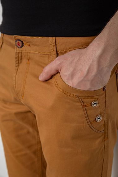 Шорты мужские однотонные, цвет коричневый, 238R2469 | Зображення 4