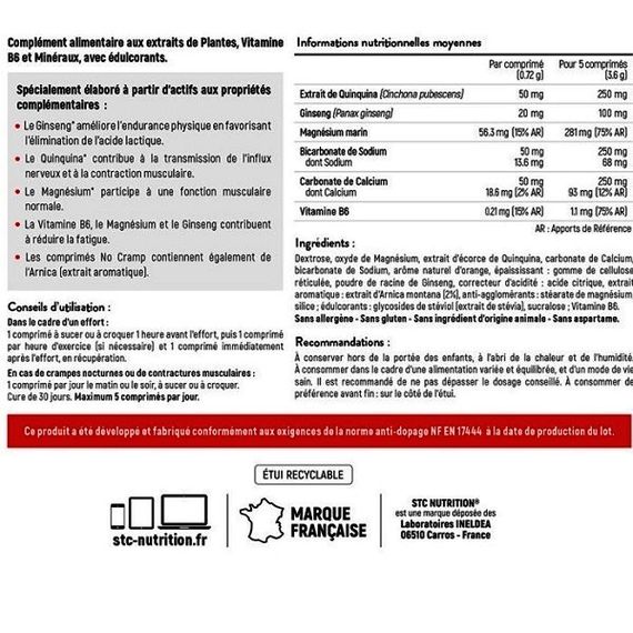 Вітамінно-мінеральний комплекс для спорту STC NUTRITION NO CRAMP 30 Tabs | Зображення 1