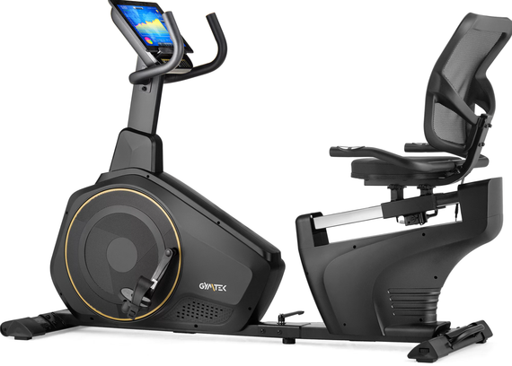 Горизонтальний велотренажер Gymtek XBR6000 електромагнітний золотистий | Зображення 1