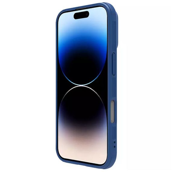 Карбонова накладка Nillkin CamShield Pro Magnetic для Apple iPhone 16 (6.1") Blue | Зображення 3