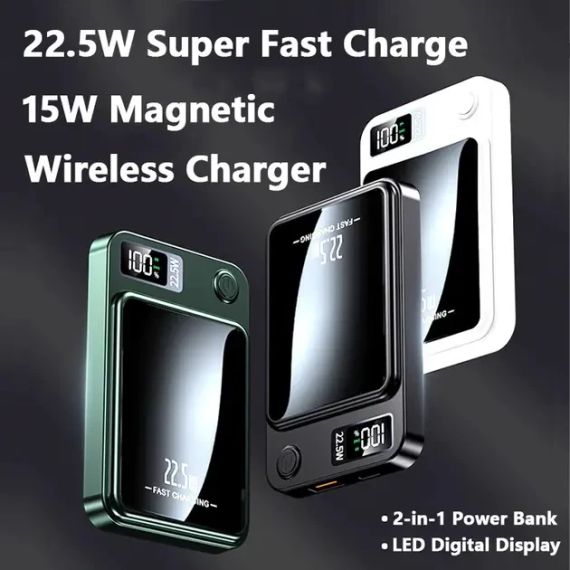 Power bank бездротовий XIYT Y211 / швидке заряджання / Magsafe / Magnetic / 22.5 W + 15 W / 10000 mAh | Зображення 1