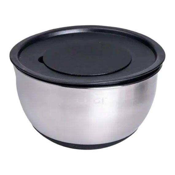 Набір мисок з нержавіючої сталі з кришками і терками салатники з нержавійки 3 штуки 2.5 л/2 л/1.5 л LG-02/3PCS | Зображення 2