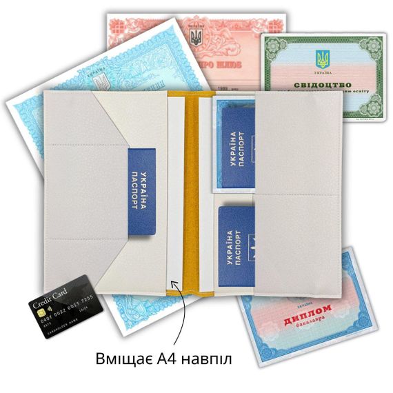 Органайзер для документів А5 бежевий, папка Family Documents з листям | Зображення 2