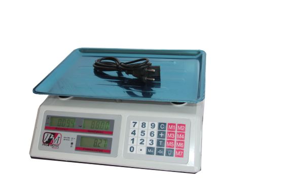 Ваги торговельні електронні з лічильником ціни на 50 кг. PM 5051 Promotec із акумулятором 6 вт | Зображення 3