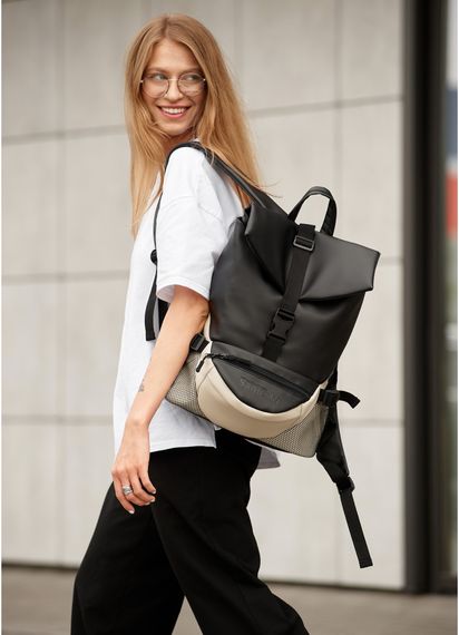 Жіночий рюкзак Sambag RENEDOUBLE чорно-сірий 37 x 31 x 14 см (27151130r) | Зображення 9