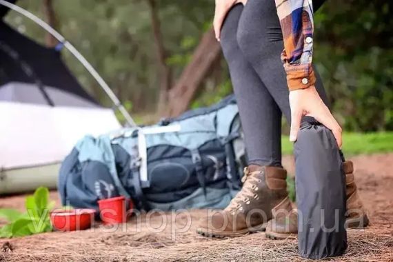 Туристичний надувний матрац Каремат з подушкою з вбудованим насосом 60 см на 190 см. Outdoor Sleeping | Зображення 5