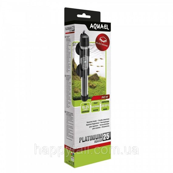 Обігрівач Aquael Platinum Heater 25 для акваріума з електронним термостатом 10-25 л 25 Вт 20,5 см