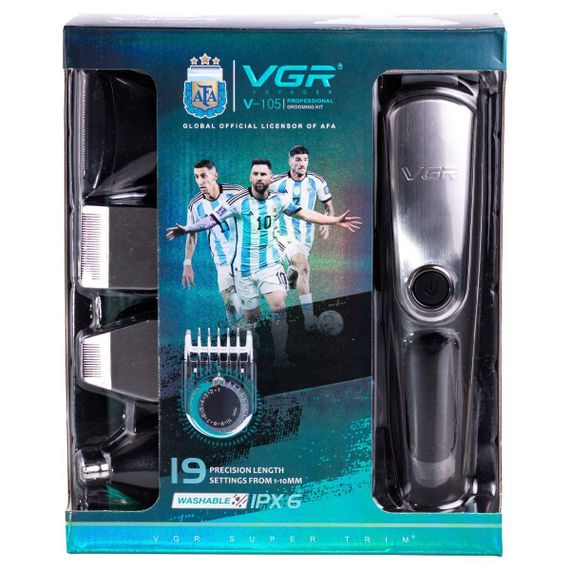 Набор для стрижки волос 5 в 1 машинка, триммер и бритва VVGR V-105 | Зображення 9