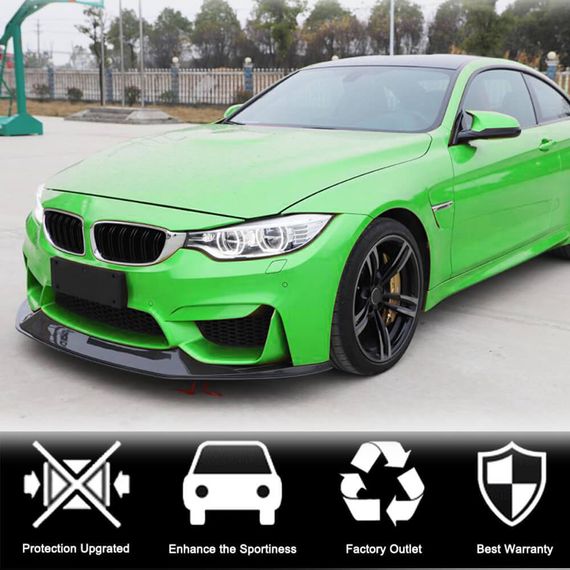 Накладка на передній бампер Lip V7 (для F82/F83, Карбон) для BMW 4 серія F-32 2012-2020 рр | Зображення 2