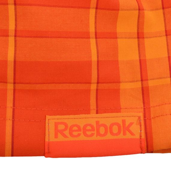 Шорты пляжные мужские Reebok Checked Swimming X17389 (оранжевые, хлопок, можно плавать, с логотипом рибок) | Зображення 3
