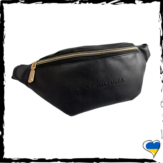 Бананка Tommy Hilfiger. Сумка через плечо, сумка на поясе. TH. Томми Хилфигер черная, унисекс | Зображення 1
