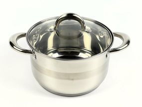 Кастрюля с крышкой Best Seller LB-1841C 20х11.5 см 3.4 л серебристая