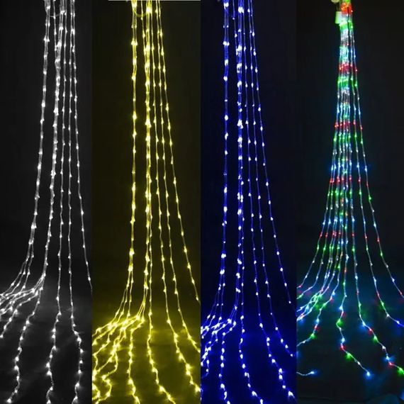 Гірлянда-штора 2,5х1,5 м з 240 LED прозорий шнур, Синя XPRO (23456432401_448) | Зображення 3