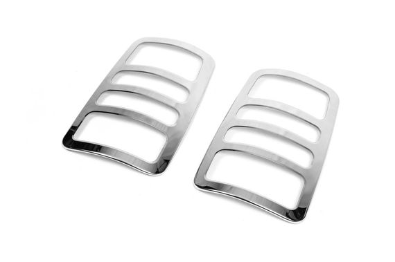 Накладки на стопы V1 (2 шт, нерж) OmsaLine - Итальянская нержавейка для Volkswagen Caddy 2004-2010 гг | Зображення 2