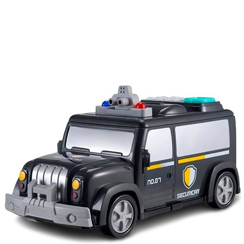 Сейф детский машина Money Transporter 589-11B 3 в 1 звуковые сигналы и мелодии кодовый замок черный (589-11B_506) | Зображення 2