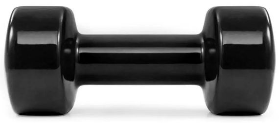 Гантель вінілова PowerPlay 2 кг PP_4121 Чорна 1 шт (PP_4121_2kg) | Зображення 2