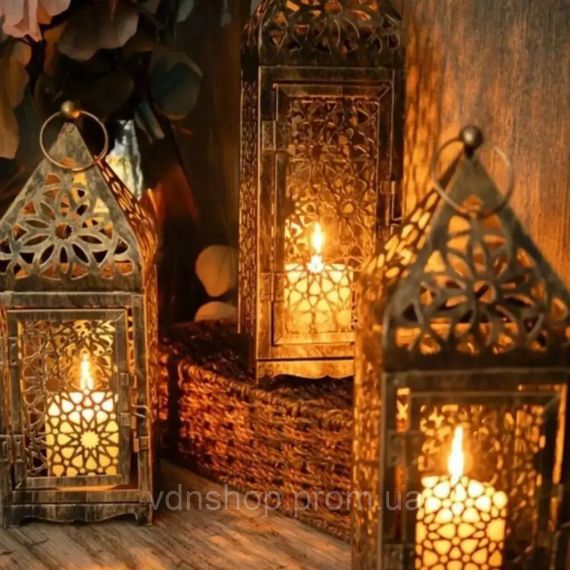 Декоративний свічник 9,5×9,5×25 см | Зображення 1