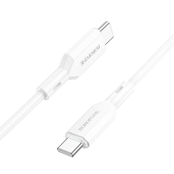 Дата кабель Borofone BX70 Type-C to Type-C 60W (1m) Белый | Зображення 1