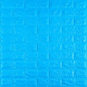 3D панель самоклеюча 700х770х7мм цегла Синій (003-7) SW-00000060