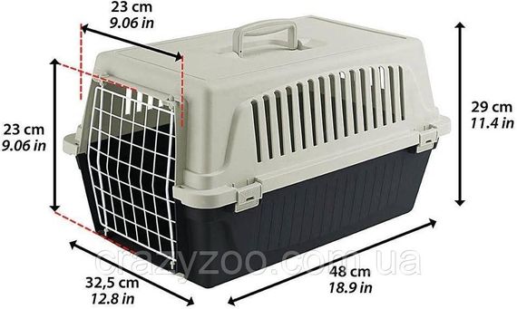 Переноска для собак та котів Ferplast Atlas 10 EL рожево-чорна до 5 кг 48x32.5x29 см 73007199 | Зображення 1