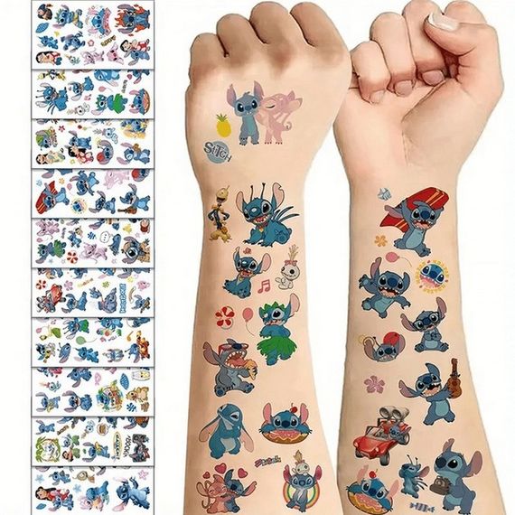 Детские временные татуировки "Лило и Стич" lilo-stich-tattoo-10, 12х7 см | Зображення 1