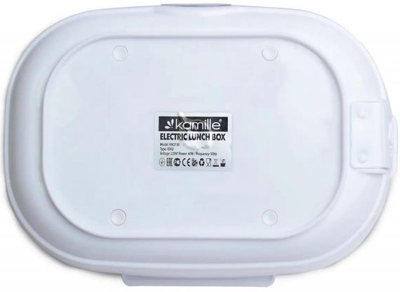 Ланч-бокс Kamille Snack 450мл + 650мл з підігрівом (220V), сірий | Зображення 6