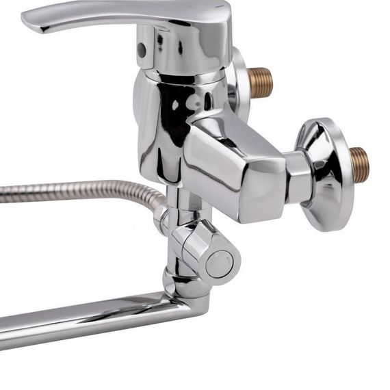 Смеситель для ванны Lidz Anny 005C2 с поворотным изливом (c душевым гарнитуром) (k40) LDANN005C2CRM35102 Chrome | Зображення 3