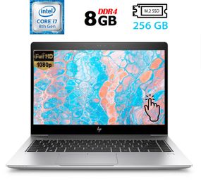 Ультрабук Б-клас HP EliteBook 840 G6 / 14" (1920x1080) IPS Touch / Intel Core i7-8665U (4 (8) ядра по 1.9 - 4.8 GHz) / 8 GB DDR4 / 256 GB SSD M.2 / Intel UHD Graphics 620 / WebCam / Fingerprint / HDMI б/в