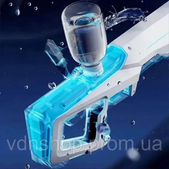 Водный бластер с насосом Zomer детский электрический водяной пистолет на аккумуляторе + USB | Зображення 1