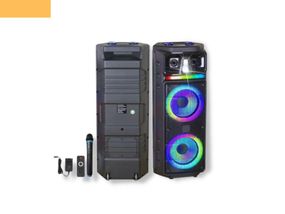 Портативна колонка валіза XPRO M2102 40Вт, USB, SD, FM радіо, Bluetooth, 1 мікрофон, ДК (41195-M2102)