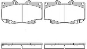 Колодка гальм. диск. TOYOTA LANDCRUISER 90 3.0D-4D 16V 00.10 - передн. (вир-во REMSA) REMSA 031522 на TOYOTA TACOMA II пикап (RN6_, RN5_, LN6_, YN6_, YN5_, LN5_)