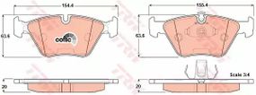 Колодки гальмівні BMW 325i/330d Touring/330i/330i Cabrio/330i Coupe/520d/520d Touring/520i/