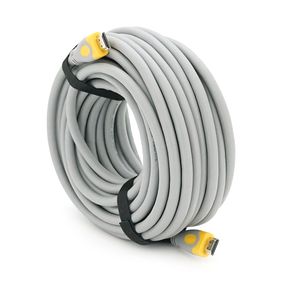Кабель Merlion HDMI-HDMI V-Link High Speed 15.0m, v2, 0, OD-8.2mm, круглий Grey, коннектор Grey / Yellow, (Пакет), Q25