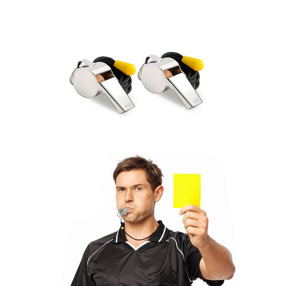 Набор металлических свистков Whistle NE-F-WRM 2 шт для судей, рефери, тренеров | Зображення 1