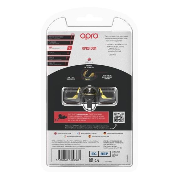 Капа OPRO Gold Braces під брекети доросла (вік 11+) Blackl/Gold (art.102506001) | Зображення 5