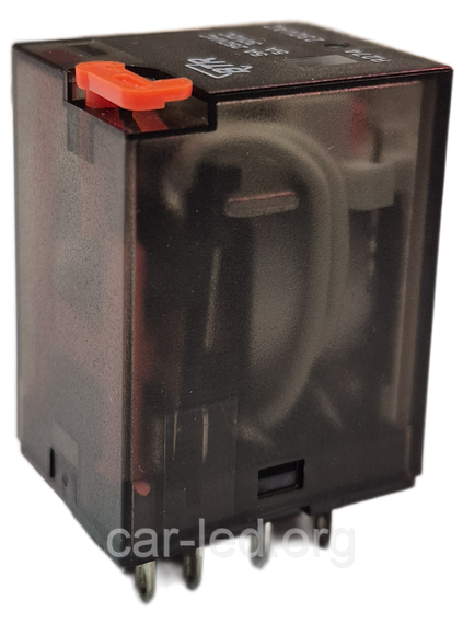 BTR-4453(18F)-4 РЕЛЕ (220VAC) струм-5A / контакти-4С + тестова кнопка