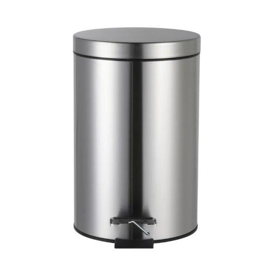 Відро для сміття Zerix Solo-TC0205 SS Color з плавним закриттям, кругле, 5 л, нержавійка (ZX5888)