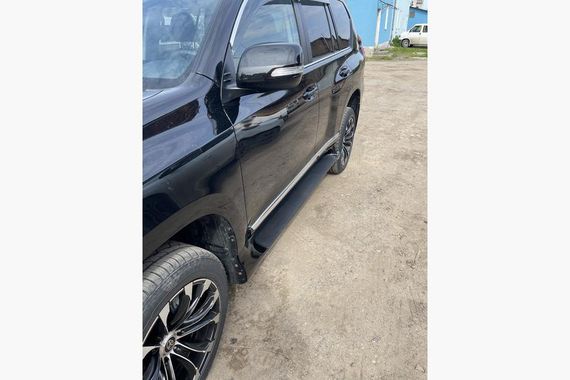 Боковые пороги (2 шт., алюминий) Белый (серая подножка) для Lexus GX460 2009-2023 гг | Зображення 8