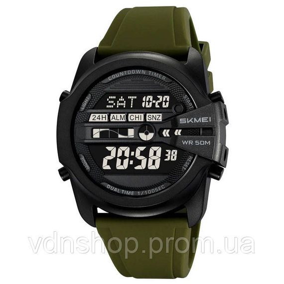 Годинники наручні електронні для хлопців SKMEI 2442AG, Чоловічі спортивні годинники з гарантією WR-72