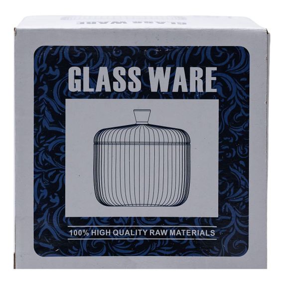 Конфетница с крышкой Ø 9 см ваза конфетница круглая стеклянная HP-4-99 | Зображення 2