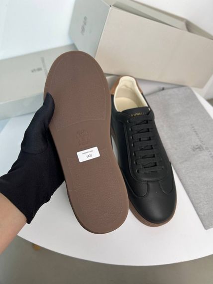 Кросівки Brunello Cucinelli Classic Dark black чорні ob432 | Зображення 3