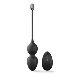 Вагінальні кульки Dorcel LOVE BALLS BLACK, вібрації та рухи внутрішньої кульки, пульт ДК Sex Aura