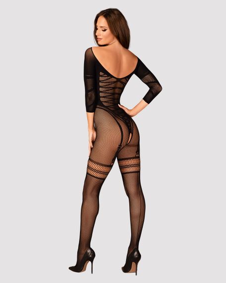 Боді комбінезон з вирізом Obsessive G329 Чорний S/M/L | Зображення 1
